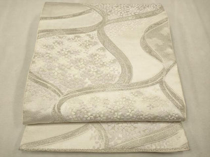 平和屋着物◎六通柄袋帯　唐織　流水舞花文　金糸　正絹　逸品　CAAV0204qe