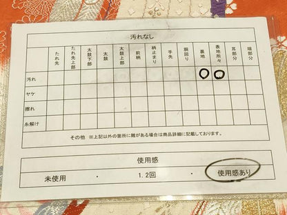 平和屋着物◎六通柄袋帯　唐織　吉祥花文　金銀糸　正絹　逸品　CAAV0214qe