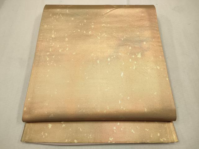 平和屋着物◎六通柄袋帯　霞文　引箔　正絹　逸品　CAAV0258qe