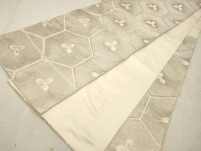 平和屋着物◎六通柄袋帯　唐織　亀甲若松文　金糸　正絹　逸品　CAAV0325qe