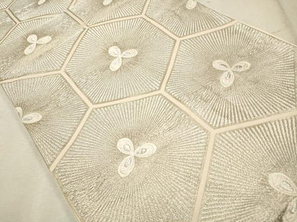 平和屋着物◎六通柄袋帯　唐織　亀甲若松文　金糸　正絹　逸品　CAAV0325qe