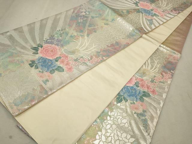平和屋着物◎六通柄袋帯　唐織　花鳥文　金銀糸　正絹　逸品　CAAV0340qe