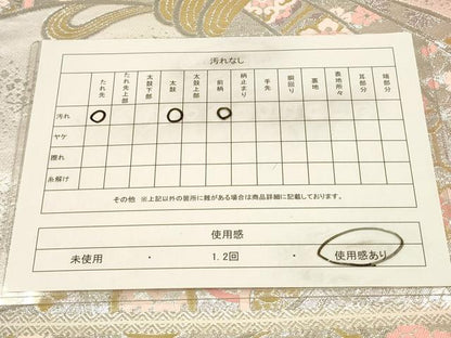 平和屋着物◎両面　全通柄袋帯　唐織　束ね熨斗吉祥文　金銀糸　正絹　逸品　CAAV0375qe