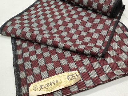 平和屋着物●久留米絣 反物 吉祥文 証紙付き 着尺 綿 逸品 未使用 CAAV0472th