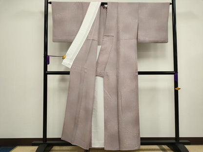 平和屋着物▽上質な小紋　単衣　霞文　暈し染め　正絹　逸品　CAAV0883ou