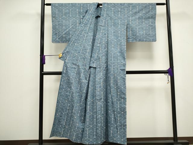平和屋着物▽上質な紬 単衣 吉祥文 正絹 逸品 CAAV0884ou