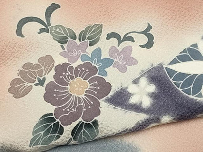 平和屋着物▽訪問着 単衣 辻が花 暈し染め 金銀彩 正絹 逸品 CAAV0885ou