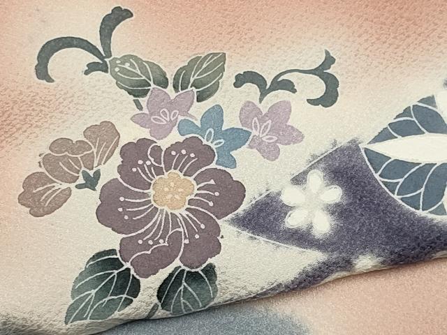 平和屋着物▽訪問着 単衣 辻が花 暈し染め 金銀彩 正絹 逸品 CAAV0885ou