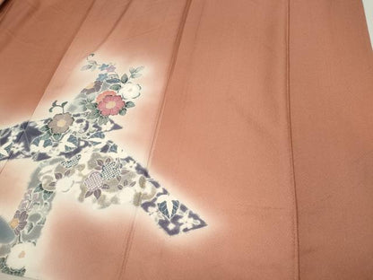 平和屋着物▽訪問着 単衣 辻が花 暈し染め 金銀彩 正絹 逸品 CAAV0885ou