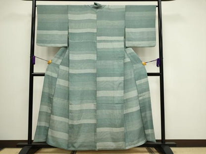 平和屋着物▽江戸小紋 単衣 横段吉祥文 正絹 逸品 CAAV0893ou