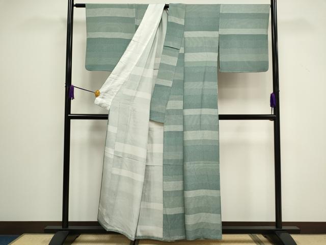 平和屋着物▽江戸小紋 単衣 横段吉祥文 正絹 逸品 CAAV0893ou