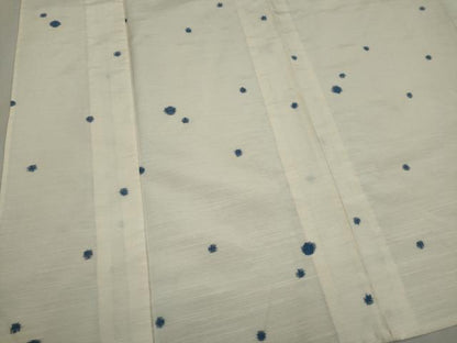 平和屋着物▽上質な紬 単衣 水玉文様 正絹 逸品 CAAV0896ou