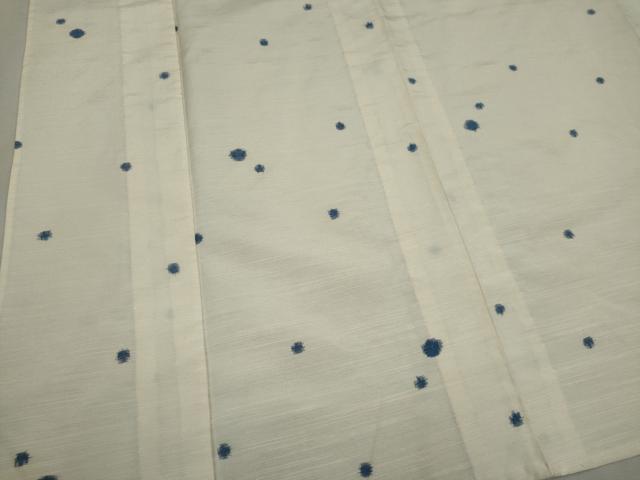 平和屋着物▽上質な紬 単衣 水玉文様 正絹 逸品 CAAV0896ou