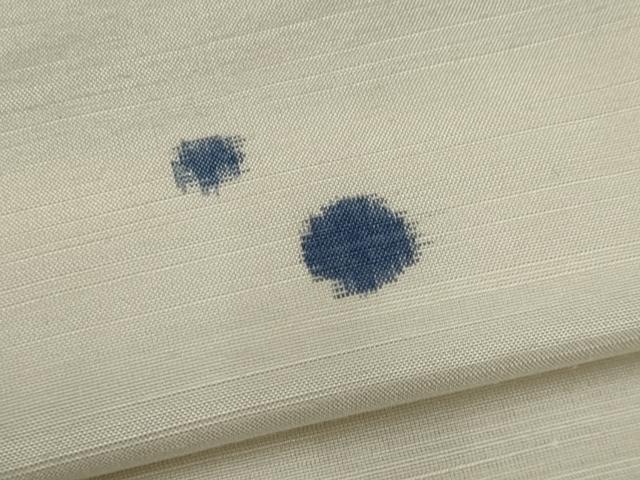 平和屋着物▽上質な紬 単衣 水玉文様 正絹 逸品 CAAV0896ou