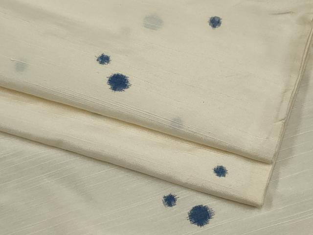 平和屋着物▽上質な紬 単衣 水玉文様 正絹 逸品 CAAV0896ou