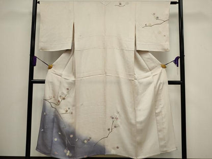平和屋着物▽訪問着 単衣 駒刺繍 楓文 暈し染め 金彩 正絹 逸品 CAAV0898ou