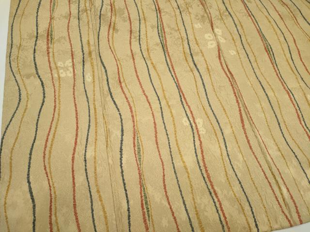 平和屋着物▽上質な小紋　単衣　流線文　正絹　逸品　CAAV0902ou