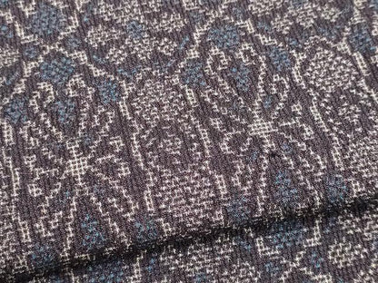 平和屋着物▽本塩沢　単衣　蜀江花文　正絹　逸品　CAAV0904ou