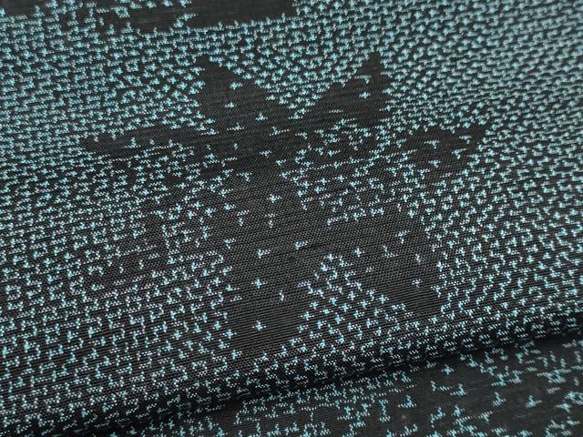 平和屋着物▽上質な紬　単衣　楓文　正絹　逸品　CAAV0905ou