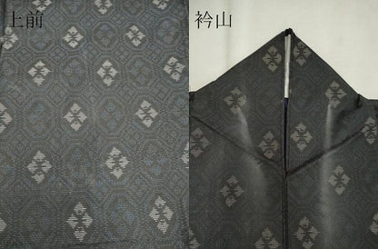 平和屋着物▽本場大島紬 単衣 蜀江文 正絹 逸品 CAAV0906ou