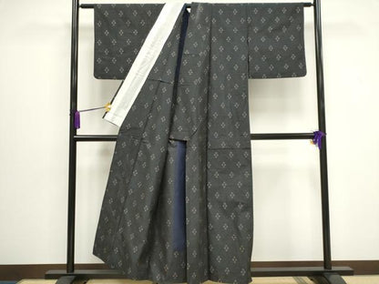 平和屋着物▽本場大島紬 単衣 蜀江文 正絹 逸品 CAAV0906ou