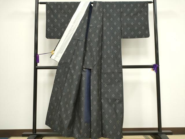 平和屋着物▽本場大島紬 単衣 蜀江文 正絹 逸品 CAAV0906ou