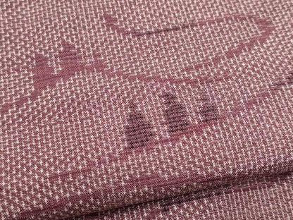 平和屋着物▽上質な紬 単衣 樹林文 正絹 逸品 CAAV0907ou