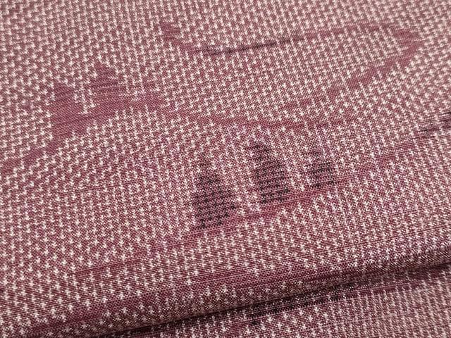 平和屋着物▽上質な紬 単衣 樹林文 正絹 逸品 CAAV0907ou