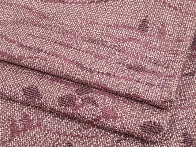 平和屋着物▽上質な紬 単衣 樹林文 正絹 逸品 CAAV0907ou