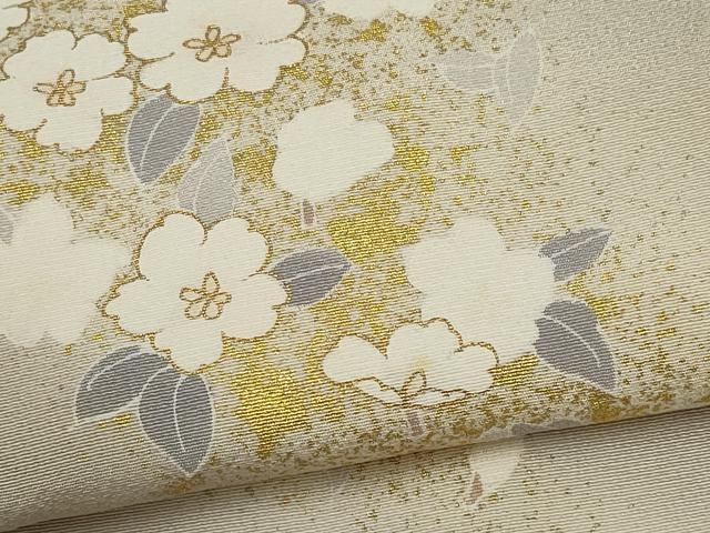 平和屋着物▽訪問着 単衣 道長舞桜文 暈し染め 金彩 正絹 逸品 CAAV0908ou