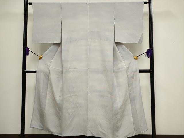 平和屋着物▽虹色創家 本郷大田子 上質な小紋 単衣 霞文 暈し染め 正絹 逸品 CAAV0910ou