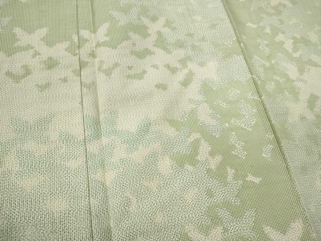 平和屋着物▽上質な紬 単衣 舞蝶シルエット 正絹 逸品 CAAV0960ou
