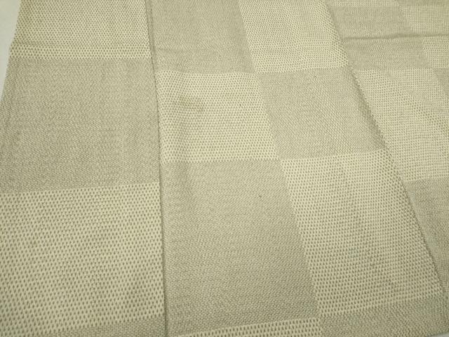 平和屋着物▽本塩沢 単衣 110亀甲 市松文様 正絹 逸品 CAAV0963ou