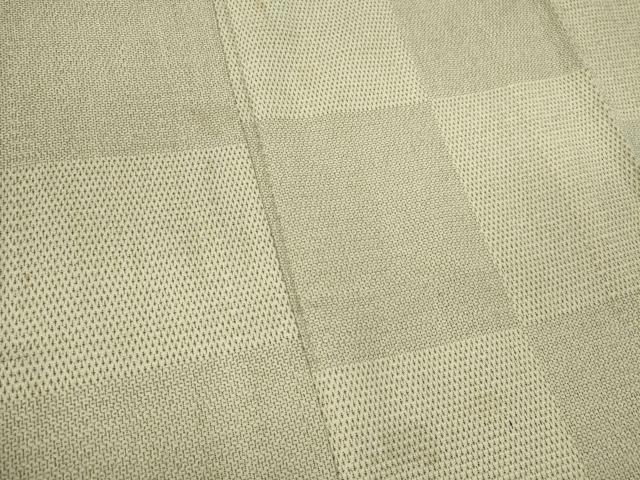 平和屋着物▽本塩沢 単衣 110亀甲 市松文様 正絹 逸品 CAAV0963ou