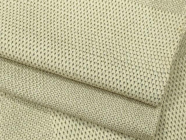 平和屋着物▽本塩沢 単衣 110亀甲 市松文様 正絹 逸品 CAAV0963ou