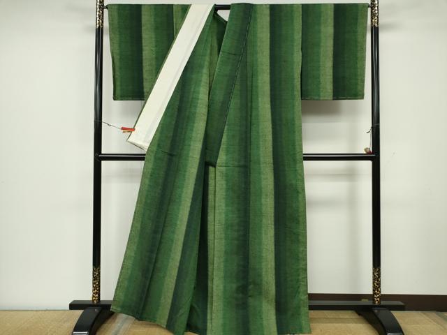 平和屋着物▽上質な紬 単衣 間道 正絹 逸品 CAAV0965ou