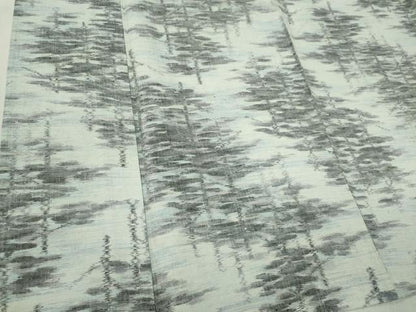 平和屋着物▽上質な紬 単衣 樹林文 正絹 逸品 CAAV0967ou