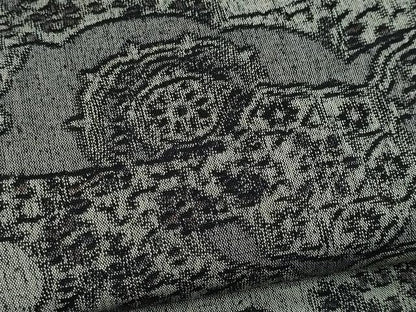 平和屋着物▽上質な紬　単衣　エ霞吉祥文　正絹　逸品　CAAV0970ou