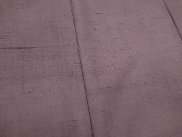 平和屋着物▽上質な紬 単衣 色無地 二藍色 正絹 逸品 CAAV0971ou