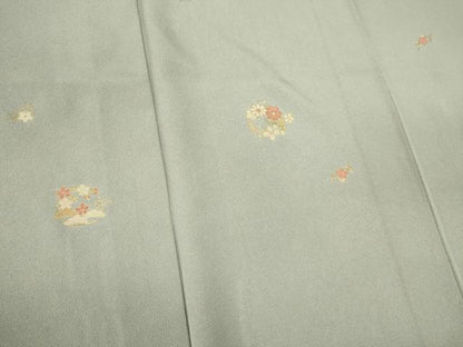 平和屋着物▽上質な小紋 単衣 草花丸文 鮫小紋柄 金彩 正絹 逸品 CAAV0974ou