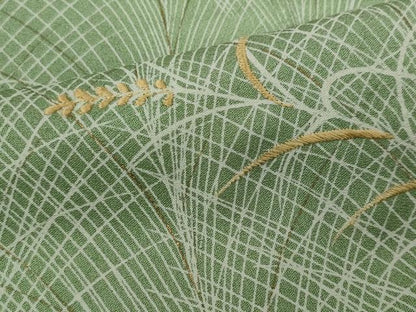 平和屋着物▽訪問着　単衣　刺繍　秋草文　暈し染め　金彩　正絹　逸品　CAAV0975ou