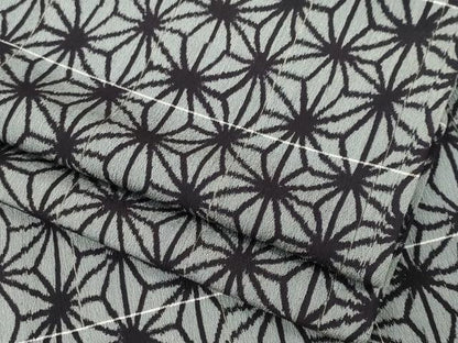 平和屋着物▽上質なお召 単衣 麻の葉文様 正絹 逸品 CAAV0976ou
