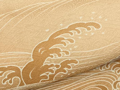平和屋着物▽訪問着 単衣 刺繍 立波文 暈し染め 正絹 逸品 CAAV0977ou