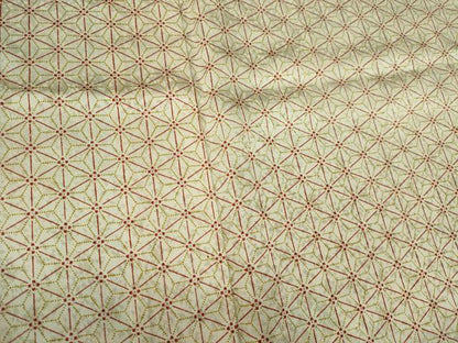 平和屋着物▽上質な小紋 単衣 麻の葉文様 正絹 逸品 CAAV0978ou