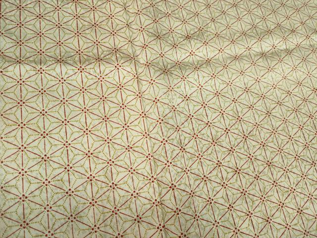 平和屋着物▽上質な小紋 単衣 麻の葉文様 正絹 逸品 CAAV0978ou