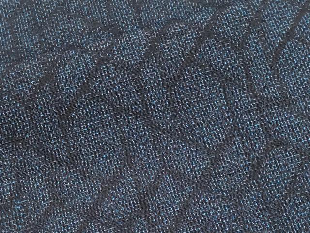 平和屋着物▽結城紬 単衣 幾何学文 正絹 逸品 CAAV0981ou