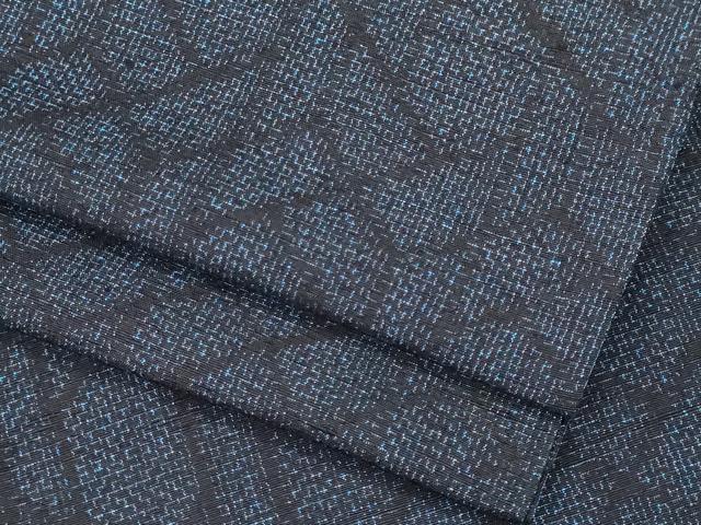 平和屋着物▽結城紬 単衣 幾何学文 正絹 逸品 CAAV0981ou