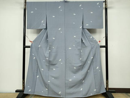平和屋着物▽上質な小紋 単衣 地紙重ね吉祥文 正絹 逸品 CAAV0982ou