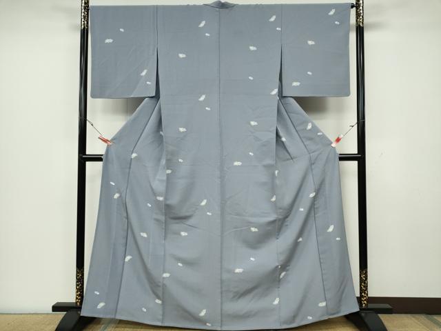 平和屋着物▽上質な小紋 単衣 地紙重ね吉祥文 正絹 逸品 CAAV0982ou