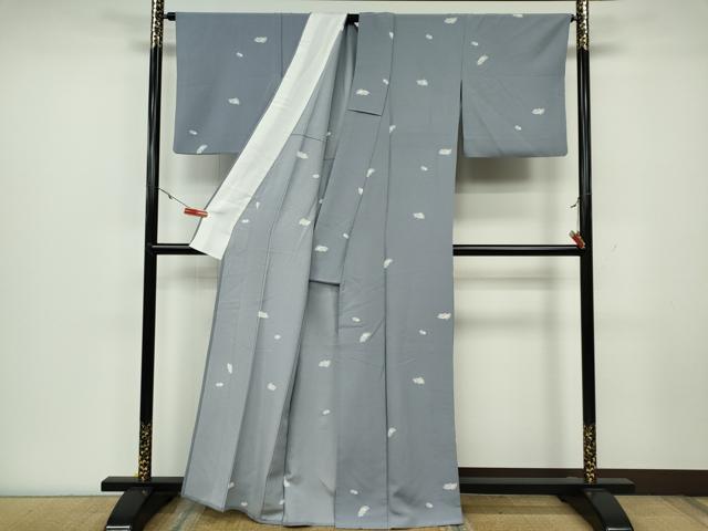 平和屋着物▽上質な小紋 単衣 地紙重ね吉祥文 正絹 逸品 CAAV0982ou